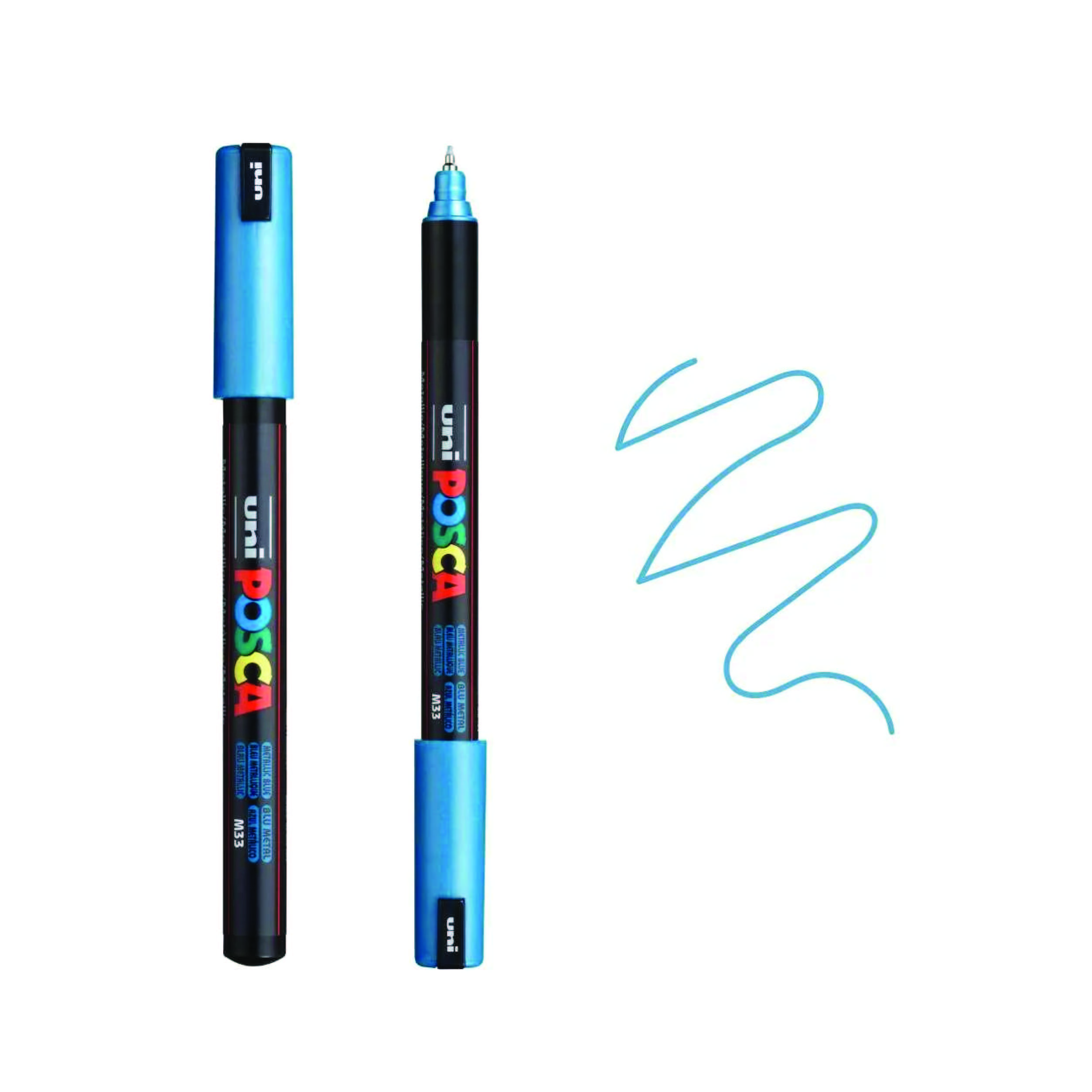 Marker Extra Fine Tip 0.7mm Metal Blue POSCA Uni